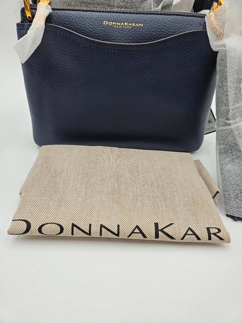 STEAL!!🔥Donna Karan Glenwood Crossbody Dark Night Navy | Genuine Leather - Picture 11 of 13